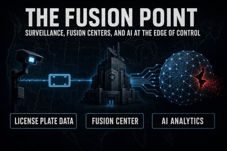 The Fusion Point: How License Plate Cameras, Government Intelligence Hubs, and Runaway AI Are Converging